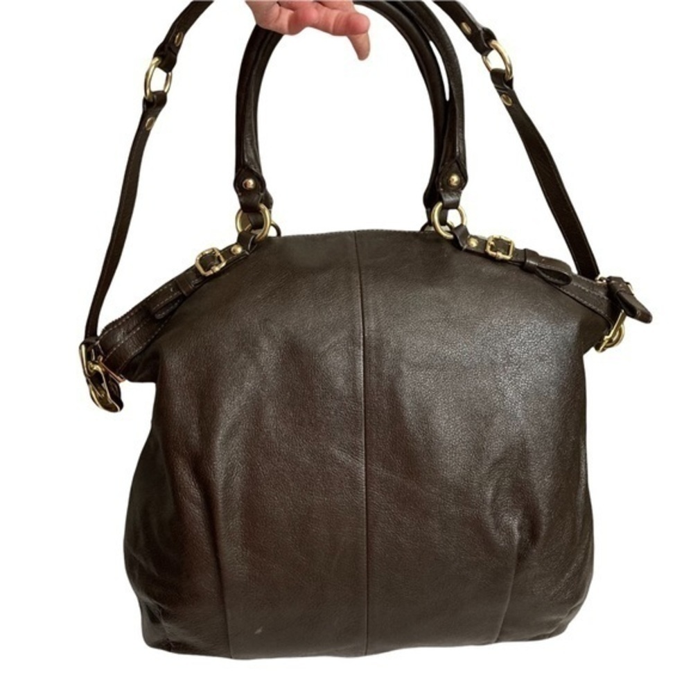 Coach brown leather Madison two way satchel bag - Picture 5 of 12